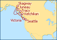 Reiseroute ansehen Inside Passage