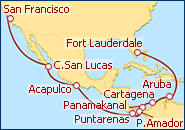 Reiseroute ansehen Panamakanal 2010/11