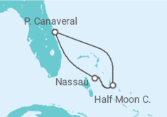 Reiseroute der Kreuzfahrt  Bahamas Itinerary - Carnival Cruise Line
