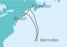 Reiseroute der Kreuzfahrt  Bermudas, USA - NCL Norwegian Cruise Line