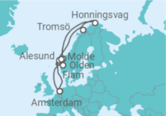 Reiseroute der Kreuzfahrt  Norwegen - Royal Caribbean