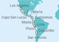 Reiseroute der Kreuzfahrt  Andes & South America - Princess Cruises