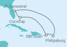 Reiseroute der Kreuzfahrt  Puerto Rico, Sint Maarten - Royal Caribbean