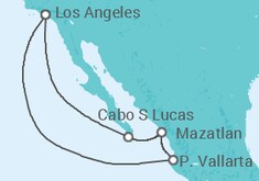 Reiseroute der Kreuzfahrt  Mexican Riviera - Princess Cruises