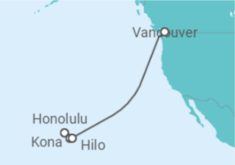 Reiseroute der Kreuzfahrt  Hawaii - Celebrity Cruises