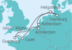 Reiseroute der Kreuzfahrt  Kurzreise Westeuropa - Fünf Länder, Hunderte Impressionen - Hapag-Lloyd Cruises