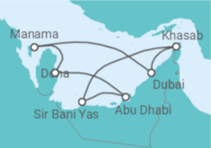 Reiseroute der Kreuzfahrt  Vereinigte Arabische Emirate - Celestyal Cruises