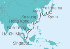 Reiseroute der Kreuzfahrt  Südostasien mit Tokio & Singapur - Royal Caribbean