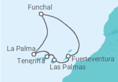 Reiseroute der Kreuzfahrt  Kanaren - MSC Cruises