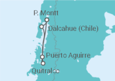 Reiseroute der Kreuzfahrt  Chile - Skorpios
