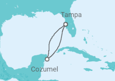 Reiseroute der Kreuzfahrt  Mexiko - Royal Caribbean