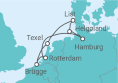 Reiseroute der Kreuzfahrt  Kurzreise Nordsee - Eine Brise voller Seegeschichten - Hapag-Lloyd Cruises