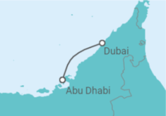 Reiseroute der Kreuzfahrt  Vereinigte Arabische Emirate - Costa Kreuzfahrten