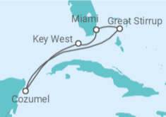 Reiseroute der Kreuzfahrt  USA, Mexiko - NCL Norwegian Cruise Line