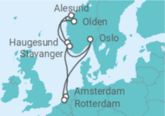 Reiseroute der Kreuzfahrt  Norwegen - Celebrity Cruises