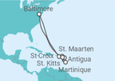Reiseroute der Kreuzfahrt  Antigua Und Barbuda, Sint Maarten - Royal Caribbean