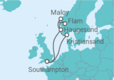 Reiseroute der Kreuzfahrt  Norwegen Alles Inklusive - MSC Cruises