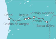 Reiseroute der Kreuzfahrt  Porto • Dourotal • Porto - Nicko Cruises