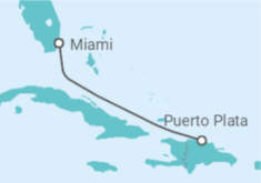 Reiseroute der Kreuzfahrt  USA - Royal Caribbean