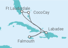 Reiseroute der Kreuzfahrt  Jamaika - Royal Caribbean
