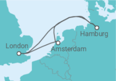 Reiseroute der Kreuzfahrt  Kurzreise Herbstfreude mit London – Trendziele für die kleine Auszeit - Hapag-Lloyd Cruises