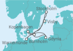 Reiseroute der Kreuzfahrt  Dänemark, Deutschland, Polen, Schweden Alles Inklusive - MSC Cruises
