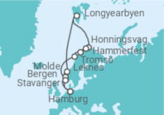 Reiseroute der Kreuzfahrt  Norwegen Alles Inklusive - MSC Cruises
