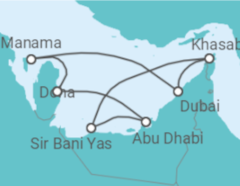 Reiseroute der Kreuzfahrt  Vereinigte Arabische Emirate - Celestyal Cruises