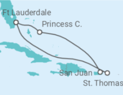 Reiseroute der Kreuzfahrt  Eastern Caribbean with St. Thomas - Princess Cruises