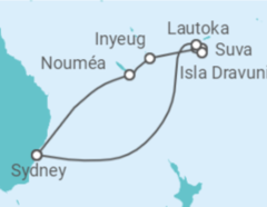 Reiseroute der Kreuzfahrt  Fiji - Princess Cruises