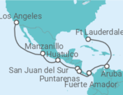 Reiseroute der Kreuzfahrt  Panama Canal - Ocean to Ocean - Princess Cruises