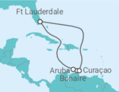 Reiseroute der Kreuzfahrt  Aruba, Curaçao - Celebrity Cruises