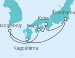Reiseroute der Kreuzfahrt  Südliches Japan & Korea All Inclusive mit Tokio - MSC Cruises