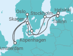 Reiseroute der Kreuzfahrt Norwegen, Schweden, Estland, Finnland, Dänemark - mit Flug - Celebrity Cruises Reiseroute der Kreuzfahrt Norwegen, Schweden, Estland, Finnland, Dänemark - mit Flug - Celebrity Cruises