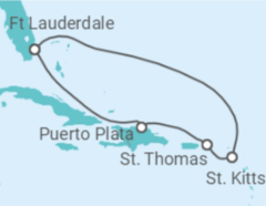 Reiseroute der Kreuzfahrt Amerikanische Jungferninseln, St. Kitts Und Nevis - mit Flug - Celebrity Cruises Reiseroute der Kreuzfahrt Amerikanische Jungferninseln, St. Kitts Und Nevis - mit Flug - Celebrity Cruises
