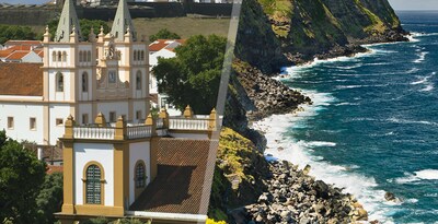 Terceira und São Miguel mit Flugzeug