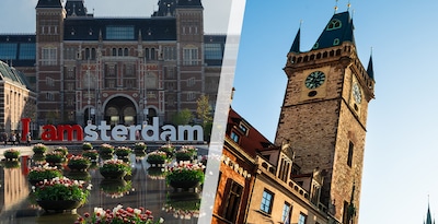 Prag und Amsterdam mit dem Flugzeug Prag und Amsterdam mit dem Flugzeug