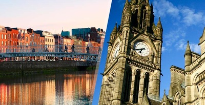 Dublin und Manchester mit dem Flugzeug Dublin und Manchester mit dem Flugzeug