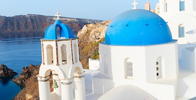 Route durch den Peloponnes, Meteora und Santorini Route durch den Peloponnes, Meteora und Santorini