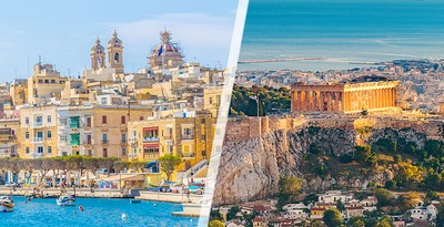 Athen und Malta mit Transfers und Mietwagen Athen und Malta mit Transfers und Mietwagen