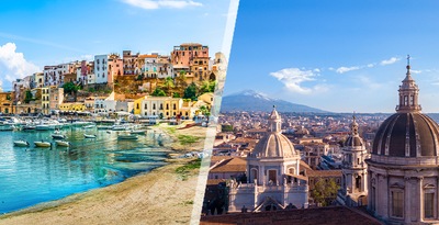 Große Route durch die Höhepunkte Apuliens und Siziliens, von Palermo nach Catania Große Route durch die Höhepunkte Apuliens und Siziliens, von Palermo nach Catania