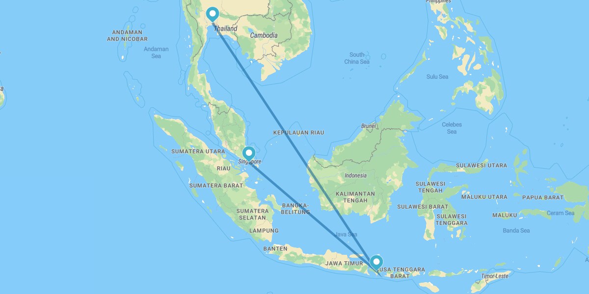 Bangkok, Bali und Singapur