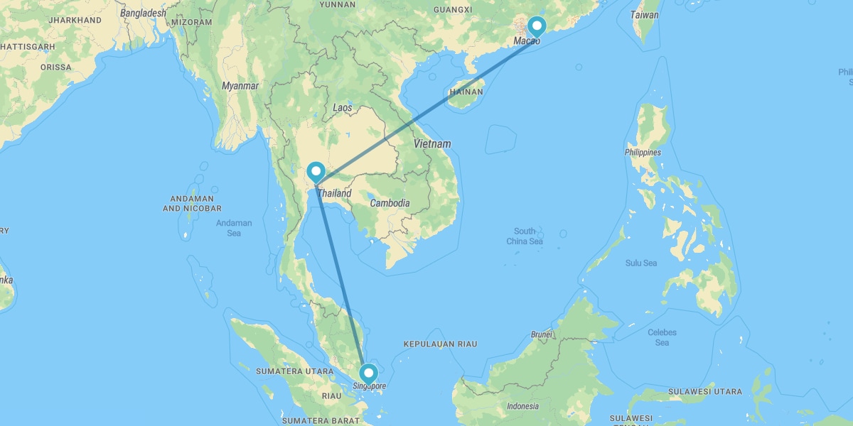 Singapur, Bangkok und Hong Kong