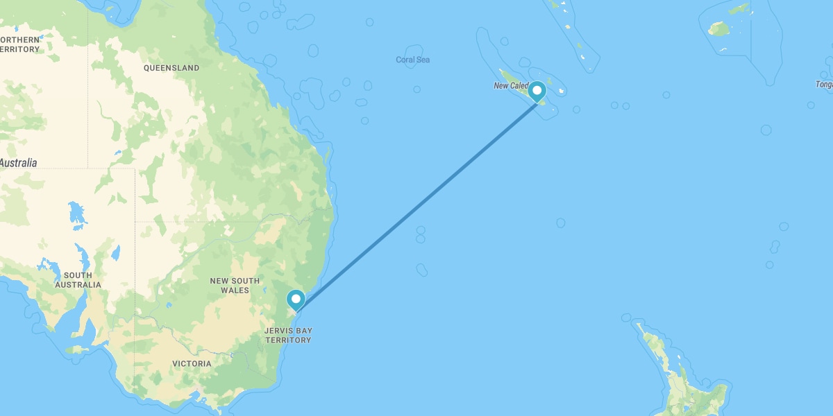 Sydney und Nouméa