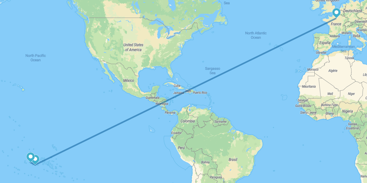Paris, Tahiti und Bora Bora