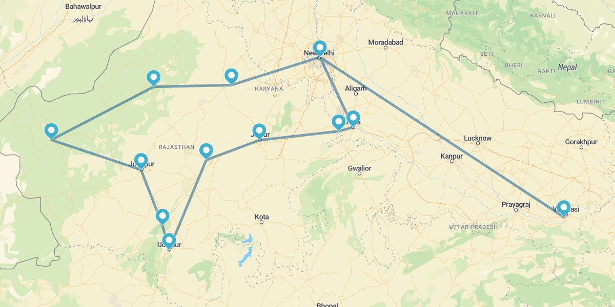 Große Tour von Rajasthan und Varanasi