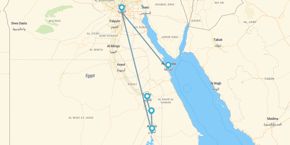 Kairo, 4 Nächte Kreuzfahrt und Hurghada