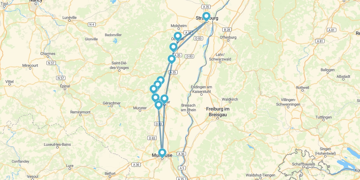 Weinsroute durch die schöne Region Elsass