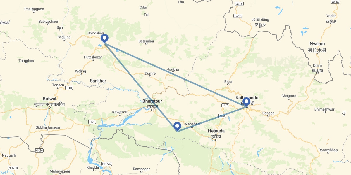 Kathmandu, Pokhara und Chitwan