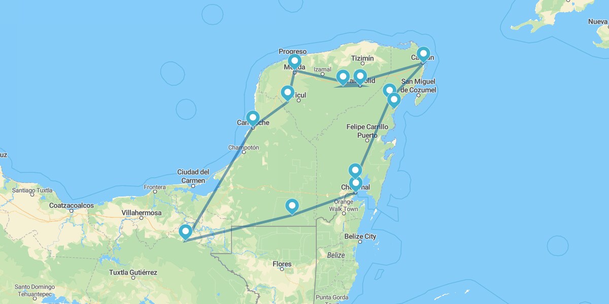 Maya-Route auf Yucatán